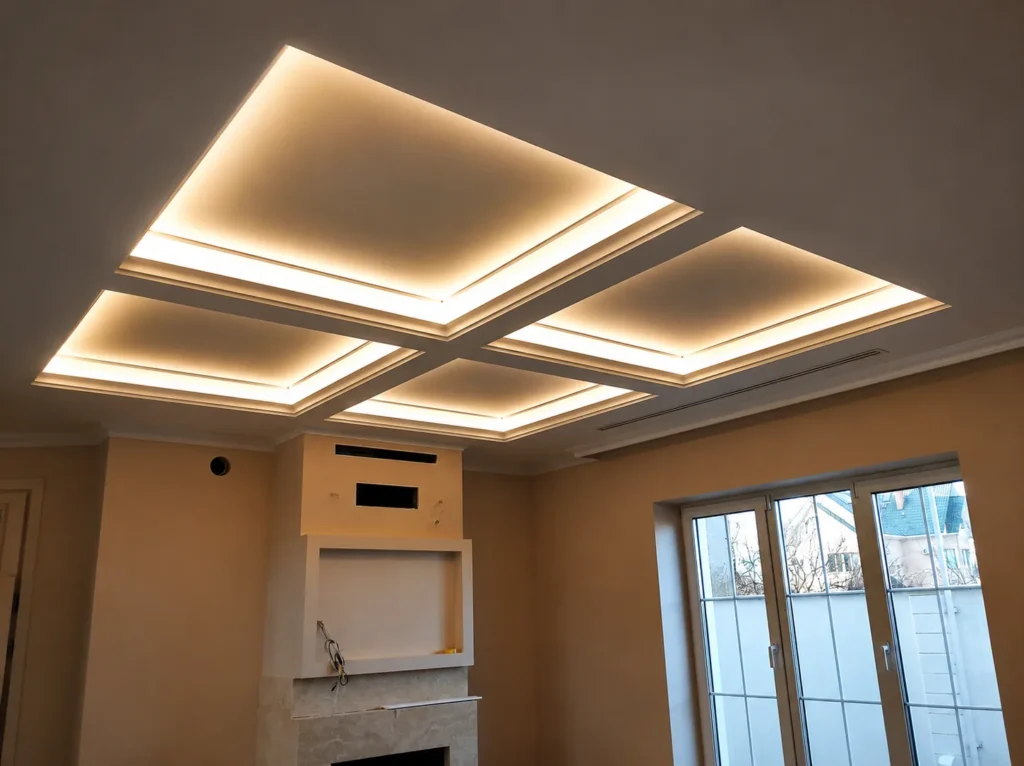 Сучасна LED-підсвітка стелі в приватному будинку — електромонтажні роботи Voltyria в Одесі