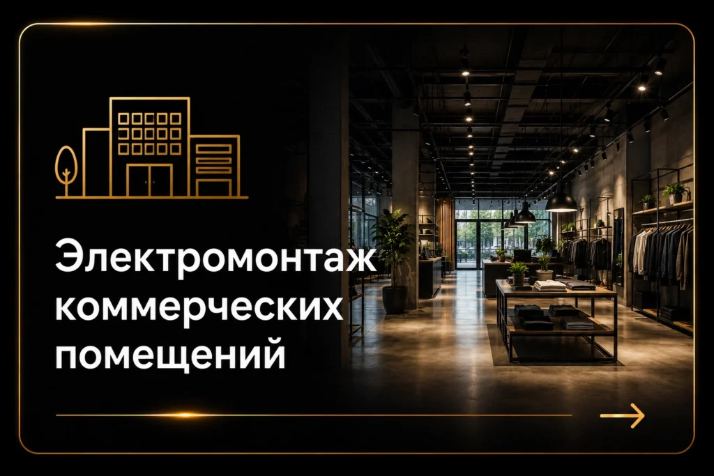 Электромонтаж коммерческих помещений в Одессе Voltyria card