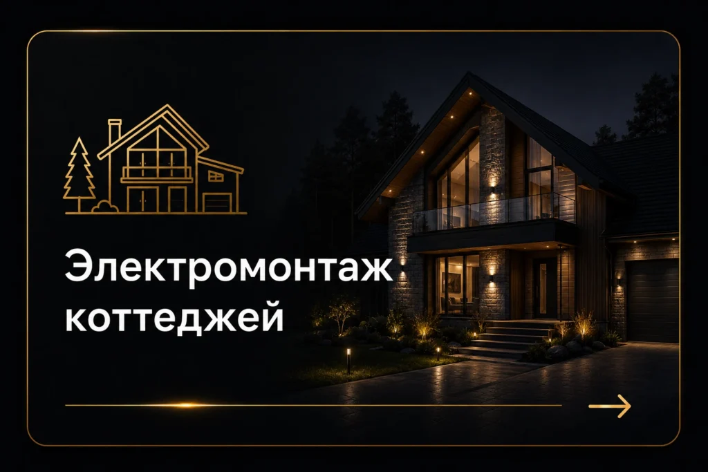 Электромонтаж коттеджей в Одессе — проектирование и монтаж инженерных систем Voltyria card