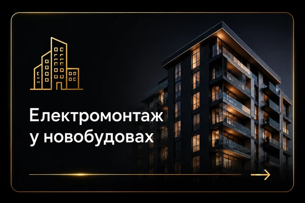 Комплексні інженерні рішення з електромонтажу в Одесі Електромонтаж у новобудовах в Одесі — сучасний багатоквартирний будинок, професійні електромонтажні роботи від Voltyria.