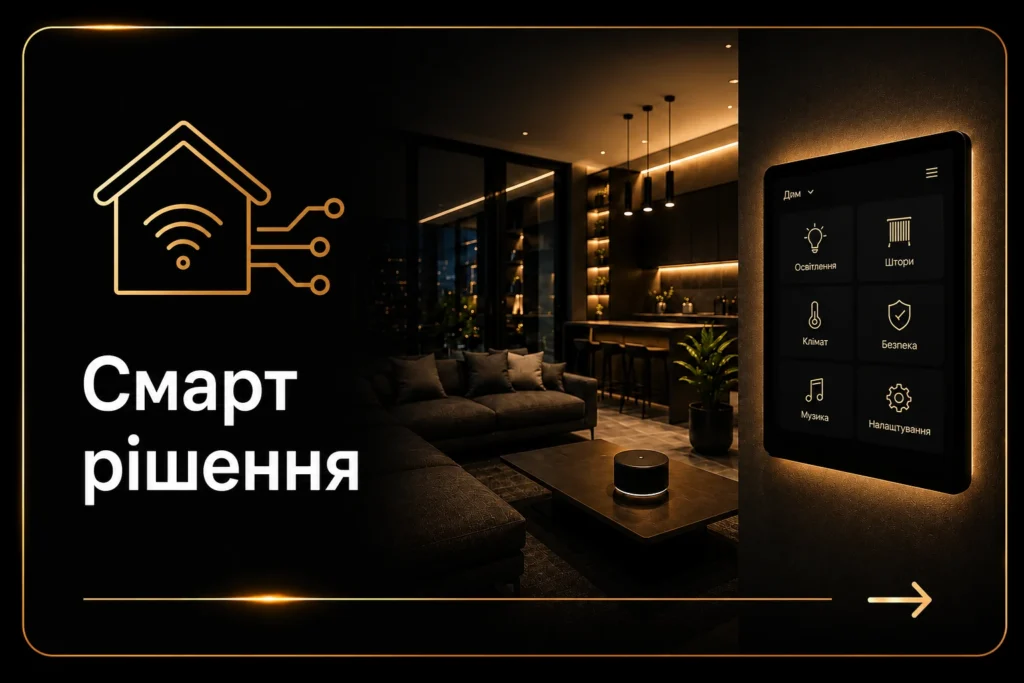 Комплексні інженерні рішення з електромонтажу в Одесі Smart-рішення в Одесі — сучасна система автоматизації будинку з керуванням освітленням, кліматом, безпекою та іншими інженерними системами від Voltyria.