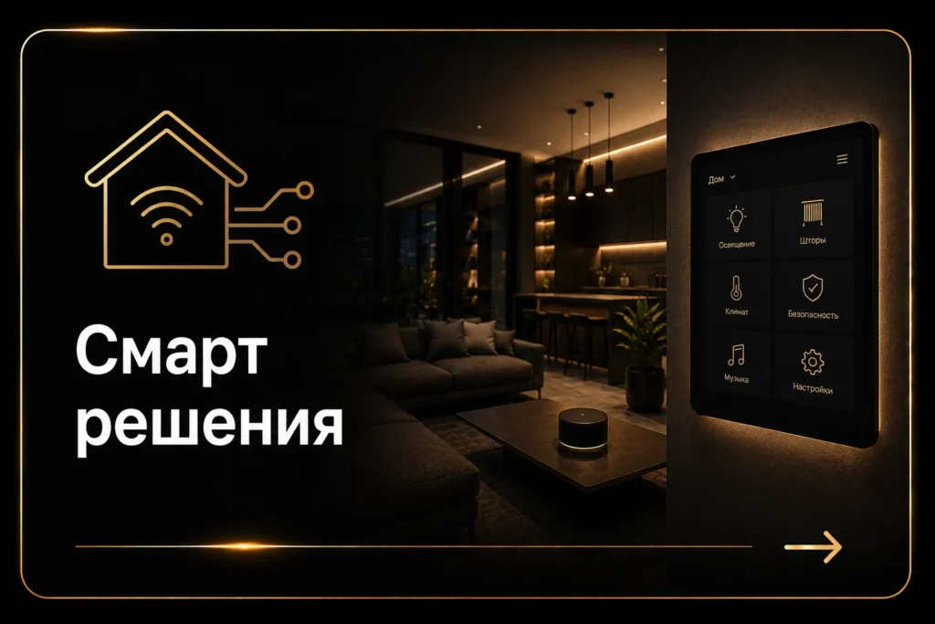 Смарт решения для дома — автоматизация освещения, климата и безопасности Voltyria card