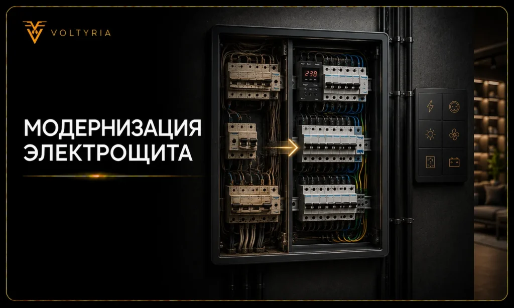 Модернизация электрощита Voltyria с заменой автоматов и обновлением защитной автоматики