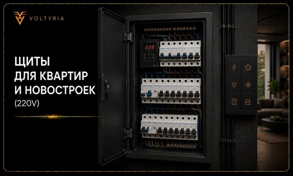 Электрощит 220 В для квартиры и новостройки — сборка и установка Voltyria